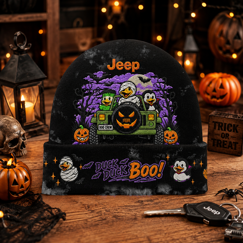 Jeep Halloween Duck Duck Boo Beanie Hat-DN2808261153
