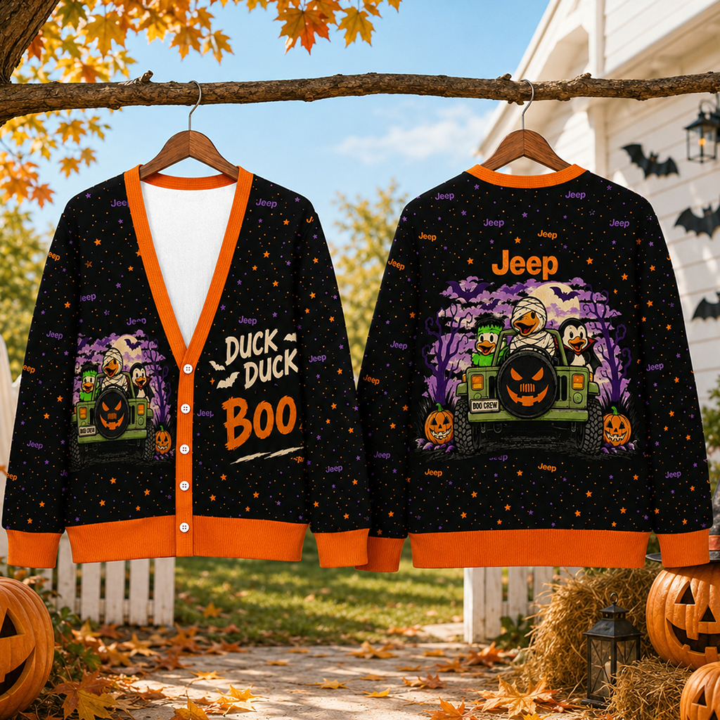 Halloween Jeep Duck Duck Boo Cardigan-DN2908261020