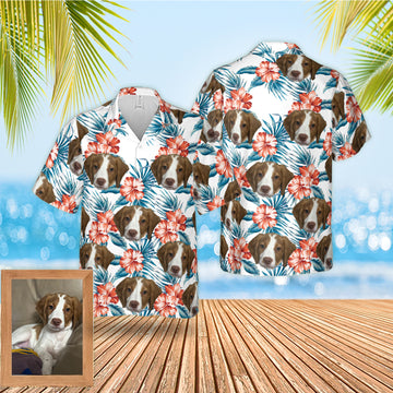 litzzy Personalized Custom Pet Face Hawaiian Shirt, Photo Hawaiian Shirts Custom, Hawaiian Shirt With Pets Face. Dog Dad Cat Dad Shirt, Dog Cat Lover Gift Hawaii Shirt S Hawaiian Shirt 