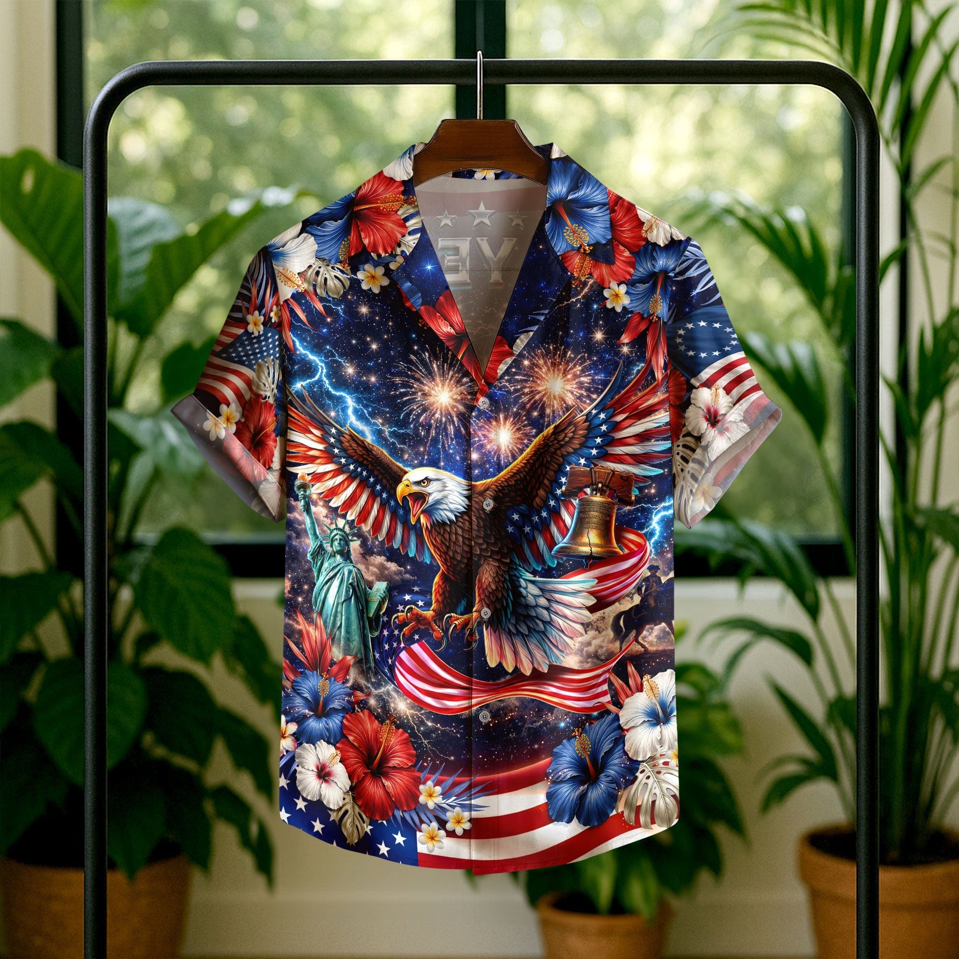 250 Years 1776 2026 Eagle Liberty Bell Hawaiian Shirt - Patriotic Gift For Him HN02