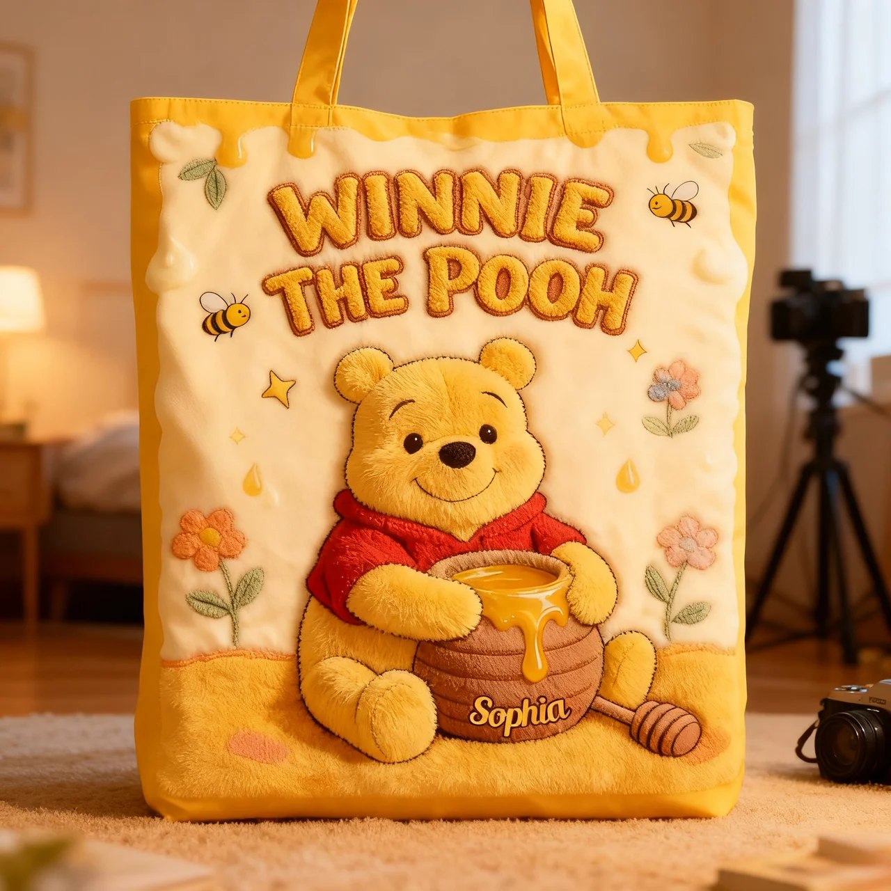 Honey Bear Friends - Personalized Quilted Tote Bag - NSK10038 - image 4