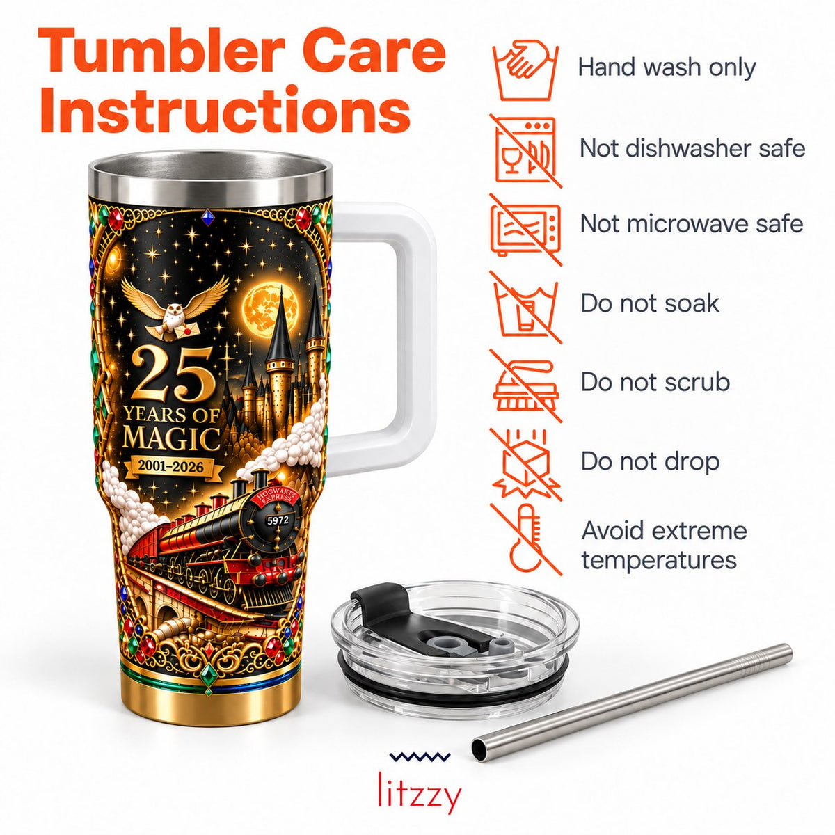 HaPo Wizard 25 Years Of Magic Gifts For Fan Movies - Personalized Tumbler DN1610261054