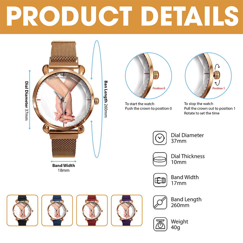 Space Theme Watch - Personalized Gifts For Fans Mesh Strap Quartz Watch 06NAQN270526-Homacus