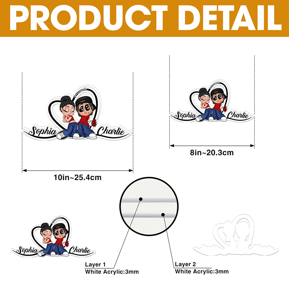 Sweet Couple Acrylic Light Box - Personalized Gift For Couples 03PATI260626-Homacus