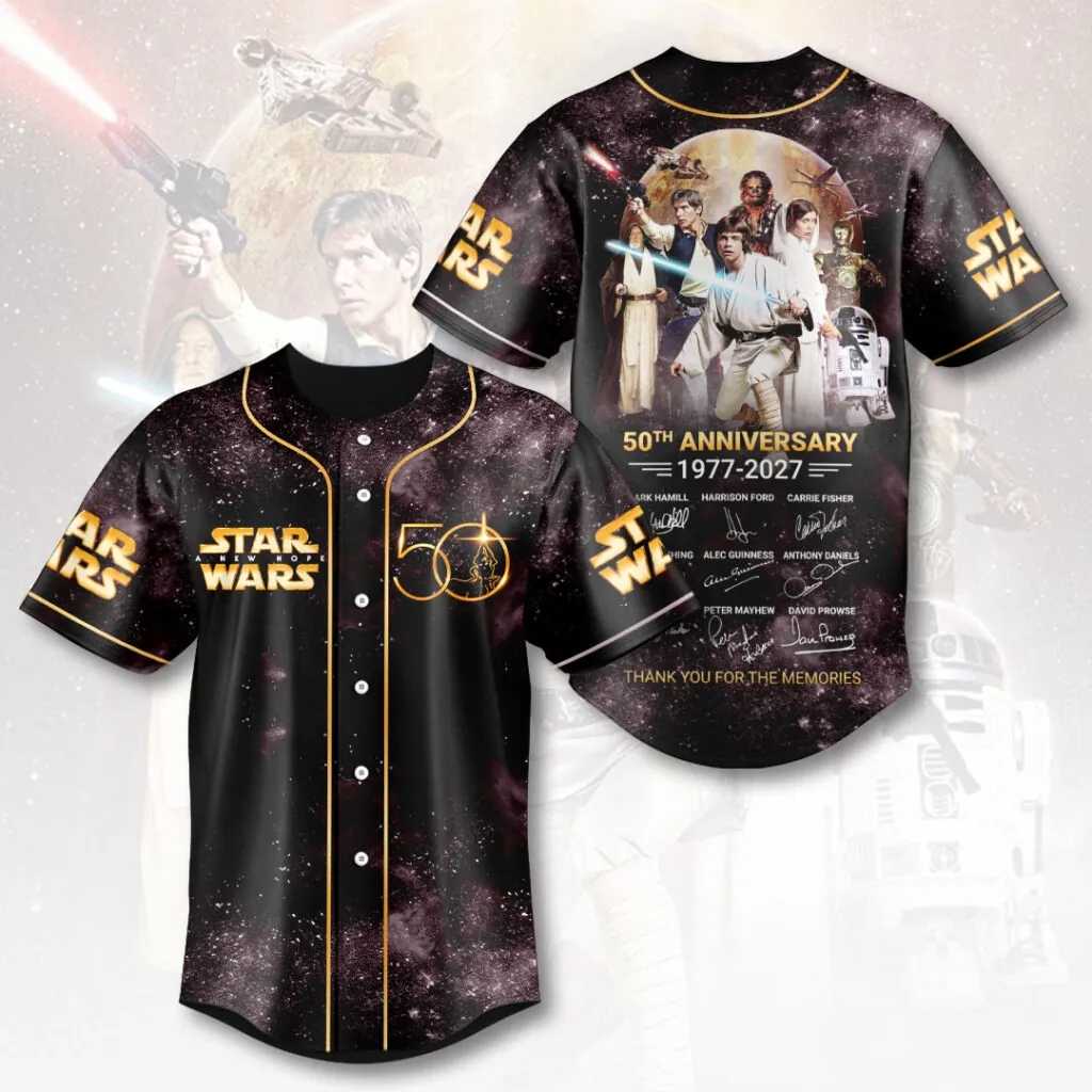 Stwa 50th Anniversary With Signatures - Personalized Baseball Jersey - Gift For Movie Fans BA01