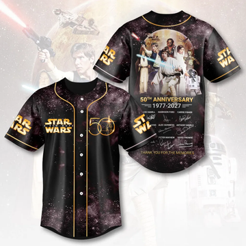 Stwa 50th Anniversary With Signatures - Personalized Baseball Jersey - Gift For Movie Fans BA01