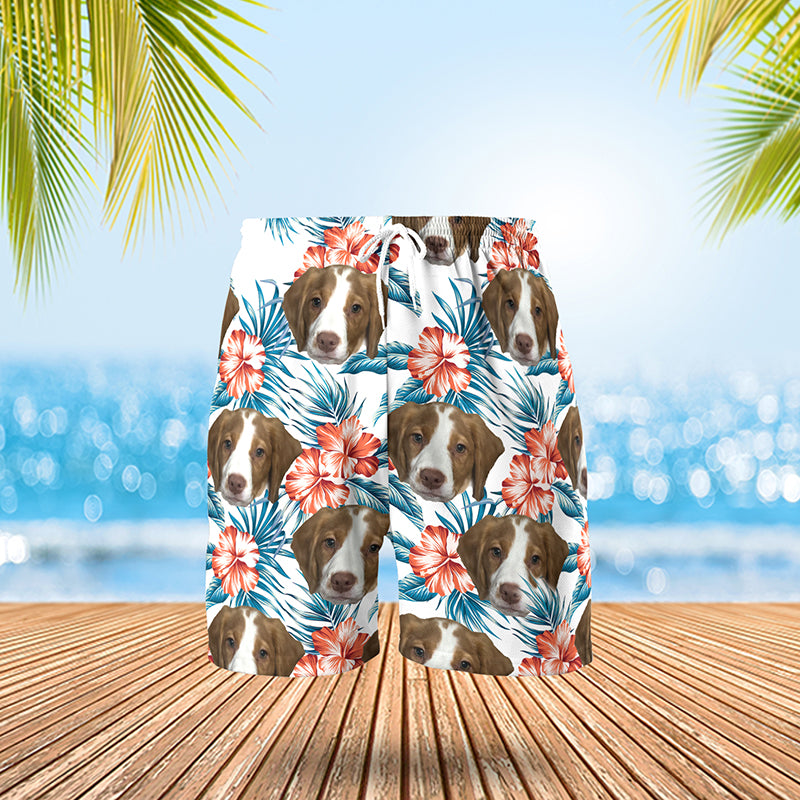 litzzy Personalized Custom Pet Face Hawaiian Shirt, Photo Hawaiian Shirts Custom, Hawaiian Shirt With Pets Face. Dog Dad Cat Dad Shirt, Dog Cat Lover Gift Hawaii Shirt S Hawaiian Short 