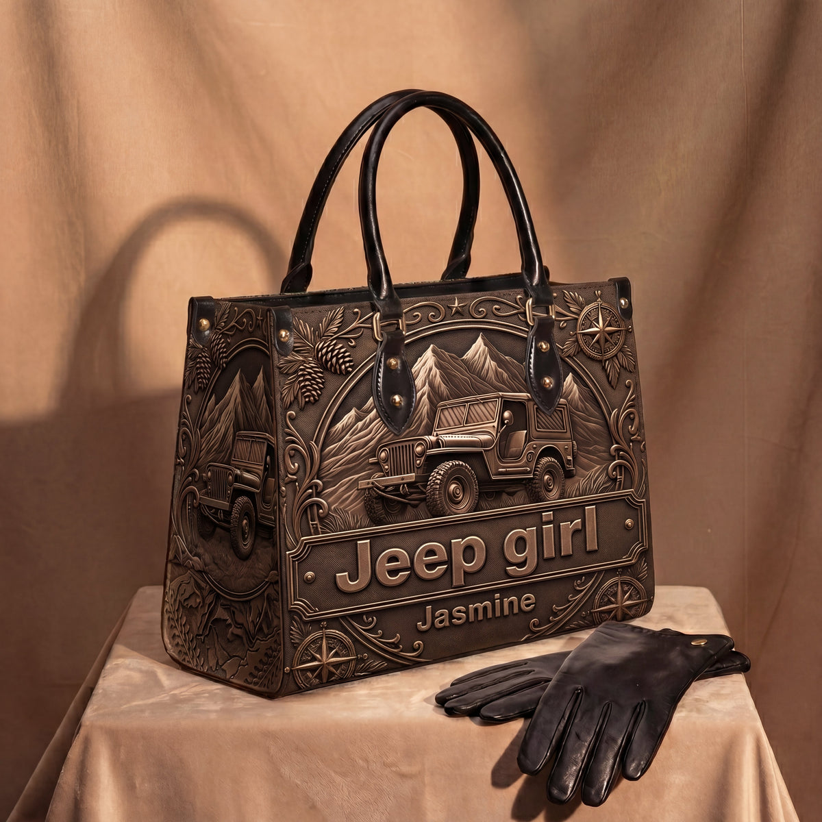 [Free delivery] Jeep Girl Personalized Leather Bag TN2407261353