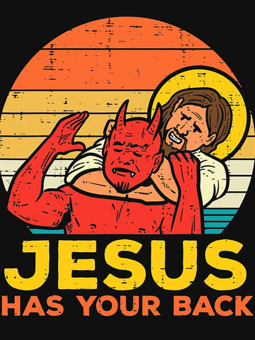 Jesus Has Your Back Jiu Jitsu Retro Christian Classic T-Shirt