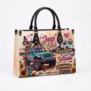 [Free delivery] Freedom On Wheels Personalized Leather Bag + FREE Wallet TN2407261537