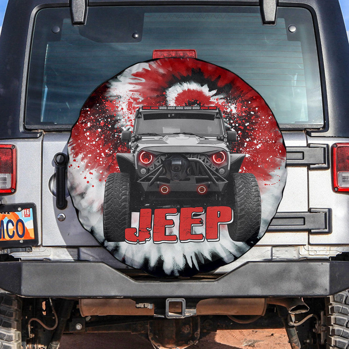 Black Jeep Tie Dye Automotive Spare Tire Cover - image 2