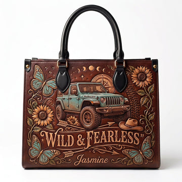 Wild & Fearless Personalized Leather Bag + Free Wallet TN2407261403