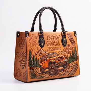 Jeep & Bee Personalized Leather Bag + Free Wallet TN2407261405