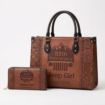 [Free delivery]  85th Anniversary Jeep Girl Personalized Leather Bag + Free Leather Wallet TN2407261404