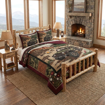 Life Is Better In A Jeep Quilted Bedding Set TN0608261543