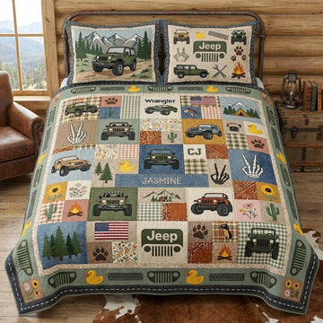 Jeep Collection Personalized Quilted Bedding Set TN0608261535