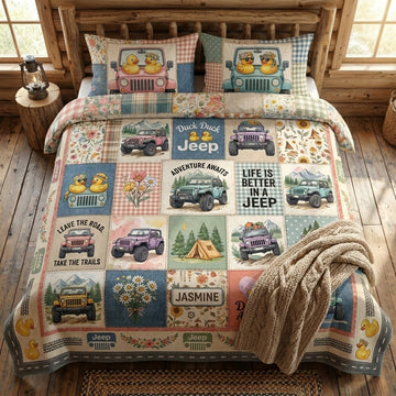 Ducking Awesome Personalized Quilted Bedding Set TN0608261532
