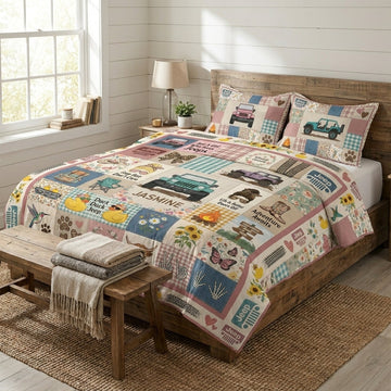 Jeep Hair Don't Care Personalized Quilted Bedding Set TN0608261538