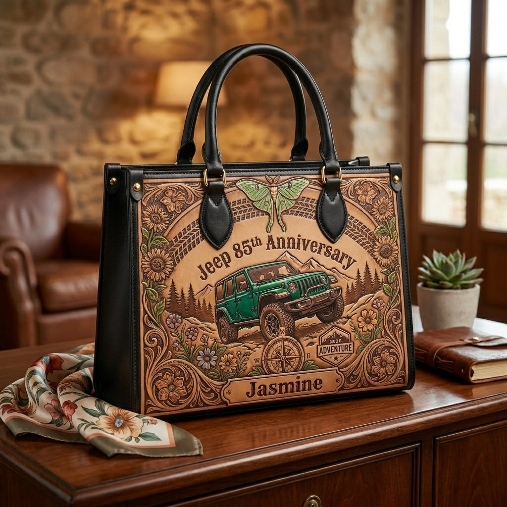 Jeep 85th Anniversary V3 Personalized Leather Bag + Free Wallet TN2407261356