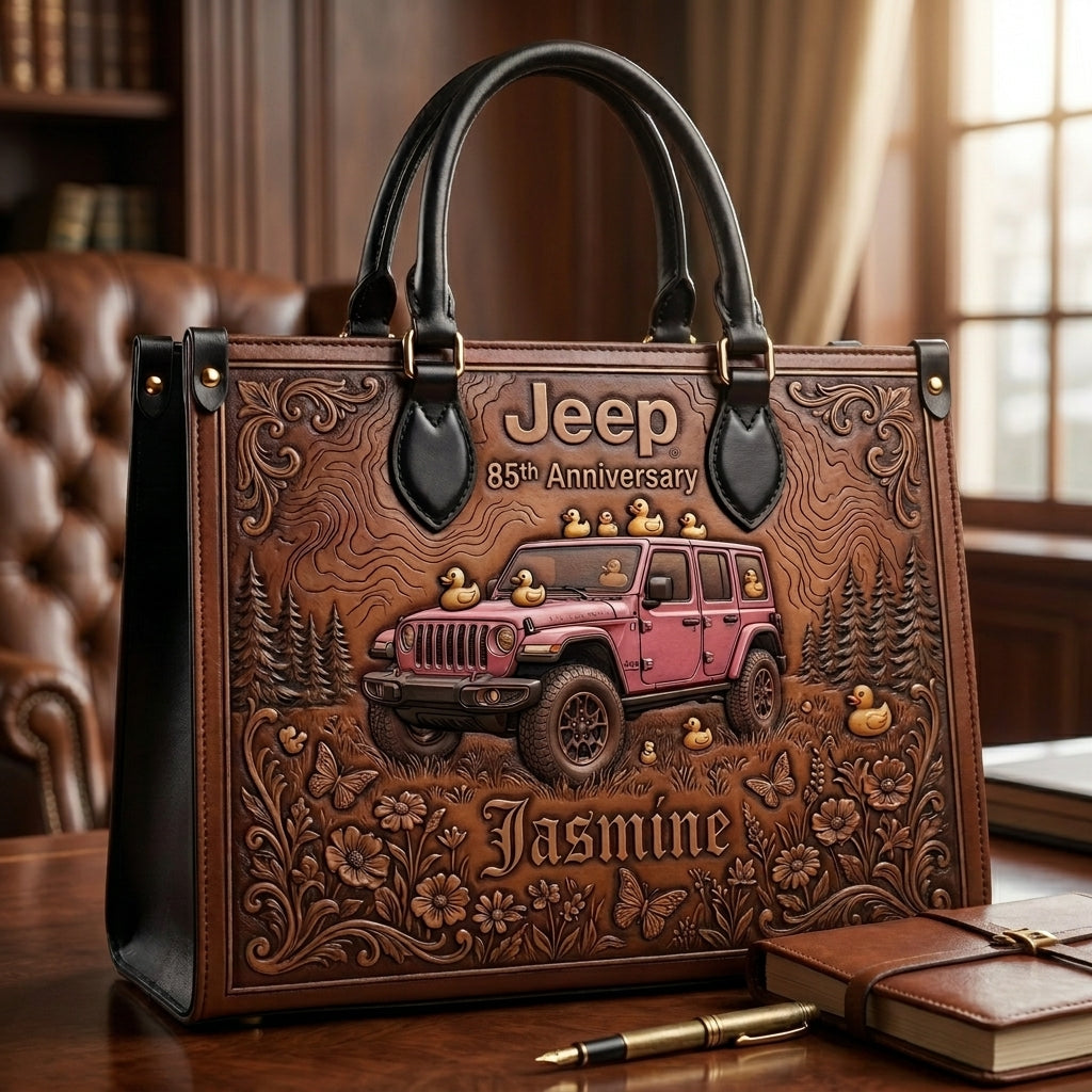 Jeep 85th Anniversary V2 Personalized Leather Bag + Free Wallet TN2407261402