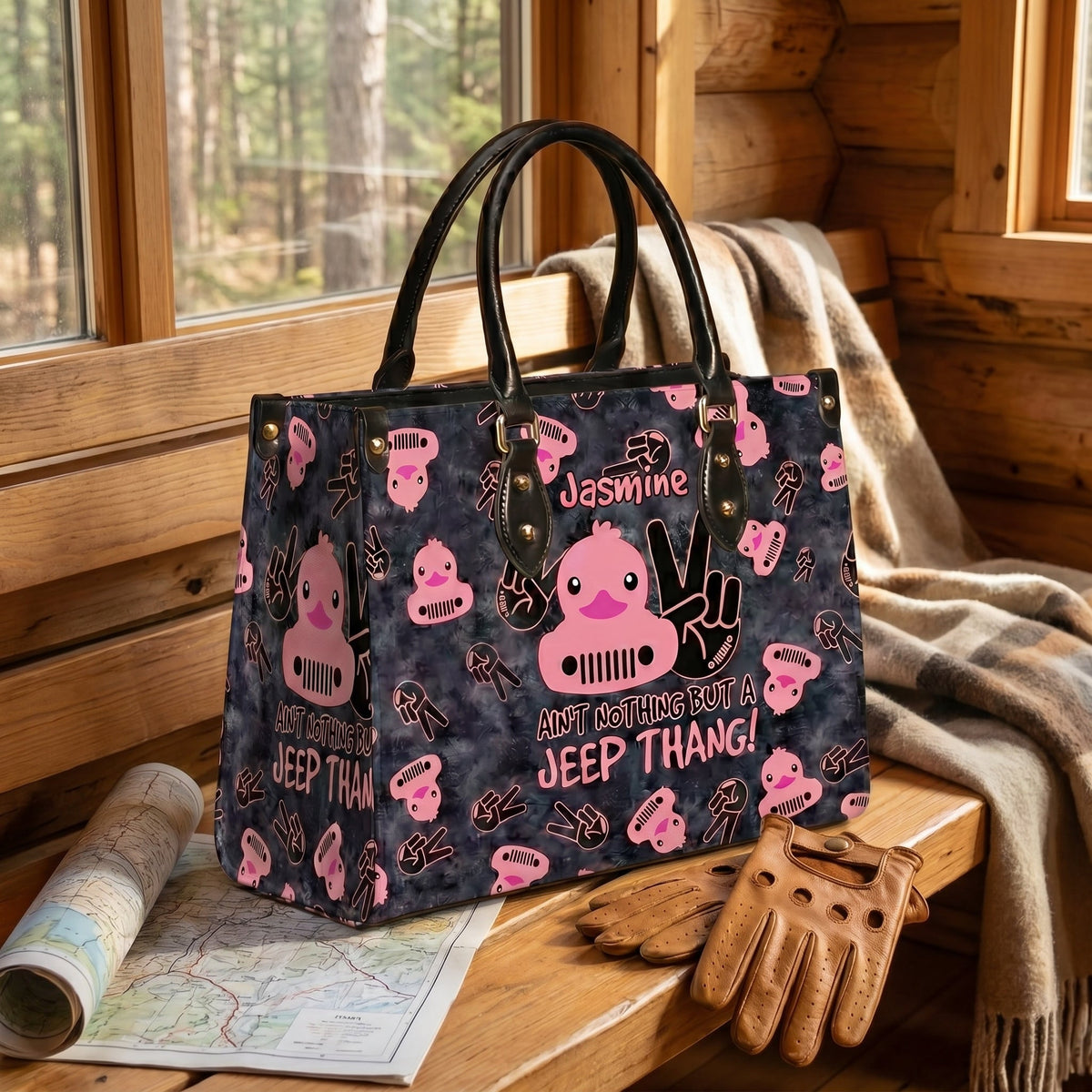 [Free delivery] Jeep Thang Personalized Leather Bag + Free Matching Wallet TN2407261658
