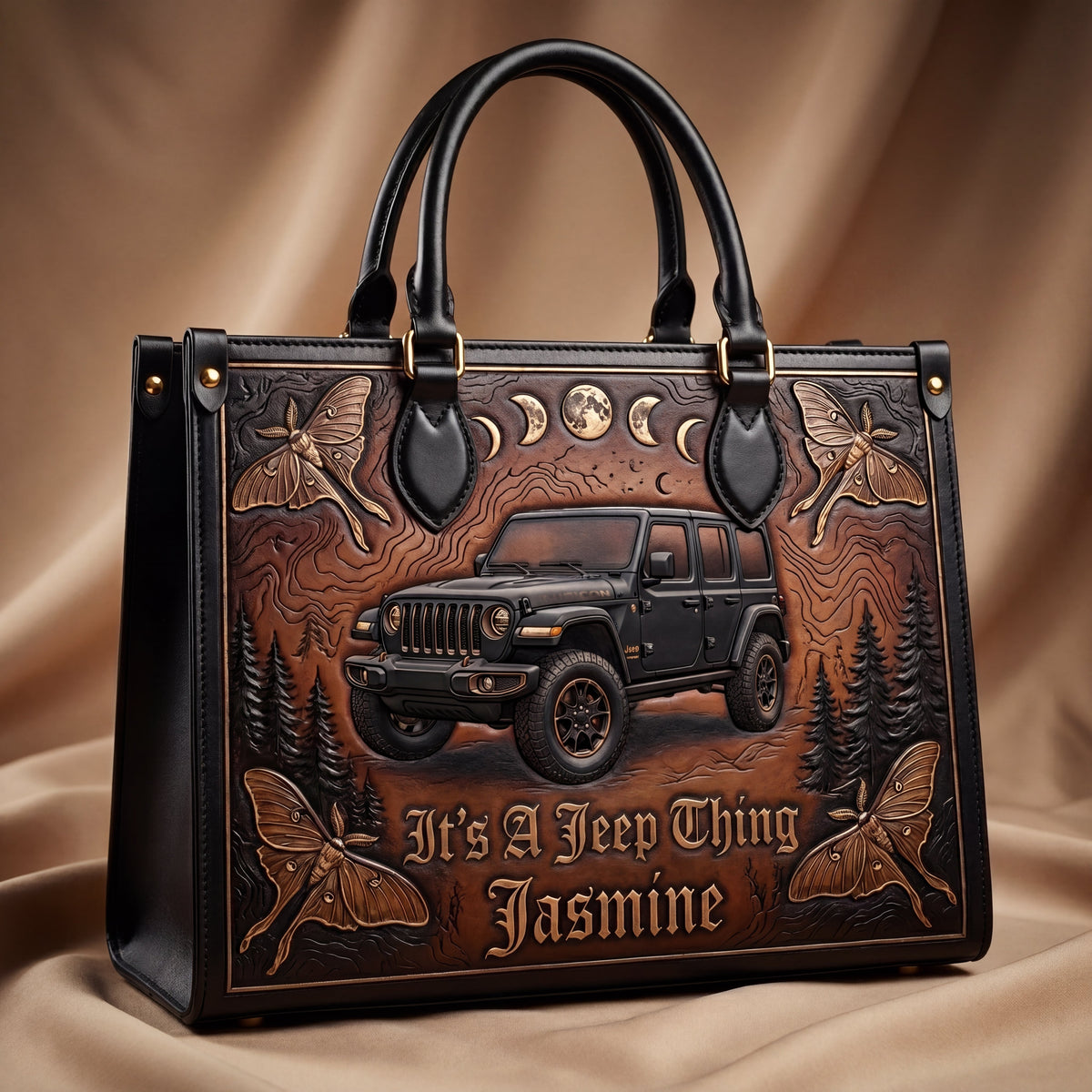 It's A Jeep Thing Personalized Leather Bag + Free Wallet TN2407261538