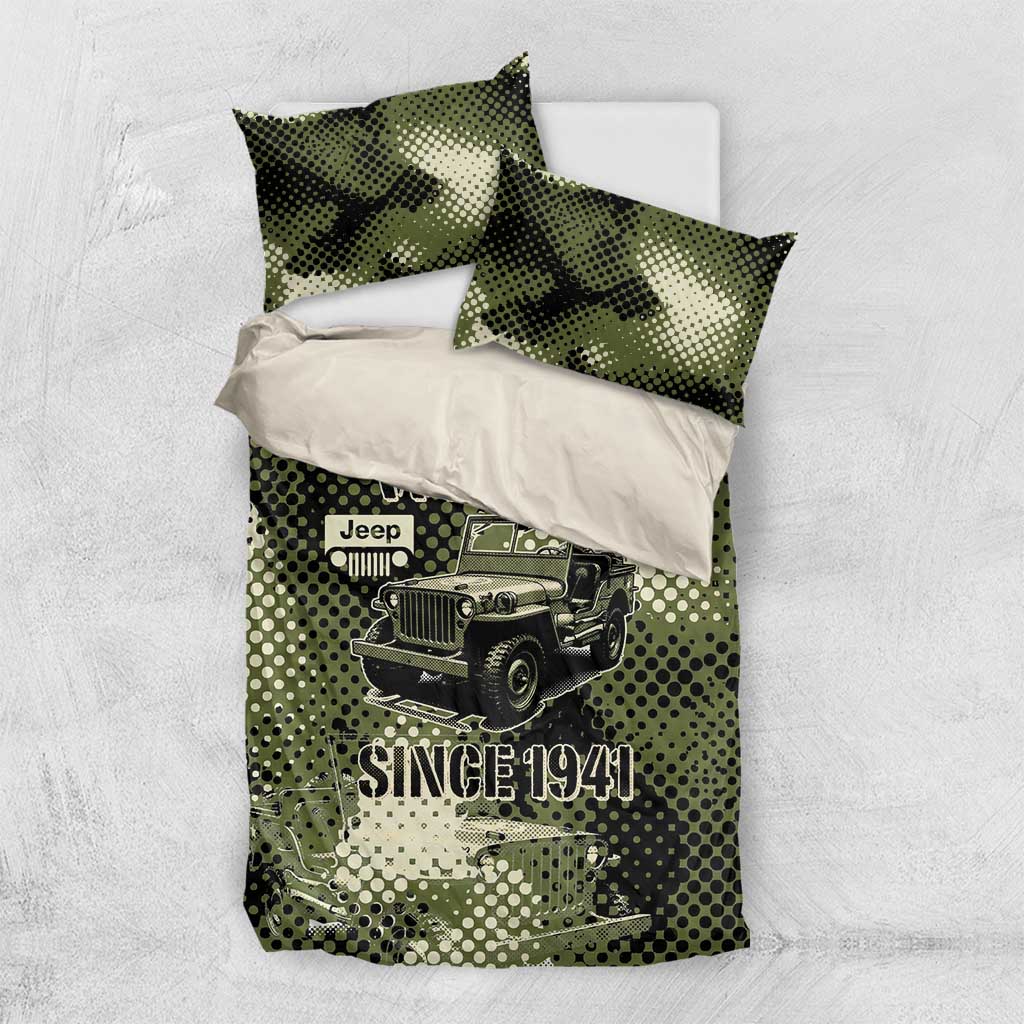Willys Jeep Bedding Set Since 1941 Retro Military Style