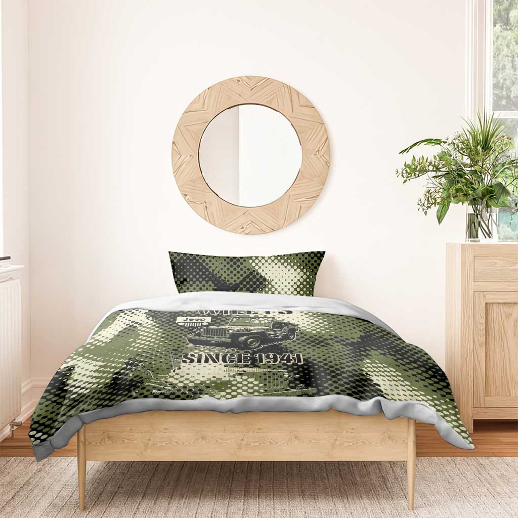 Willys Jeep Bedding Set Since 1941 Retro Military Style