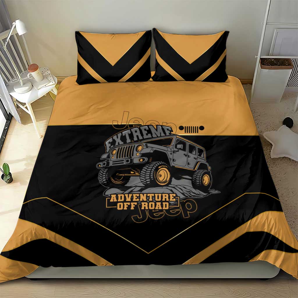 Jeep Of Road Bedding Set Rugged Terrain Adventure And Bold Yellow Accents