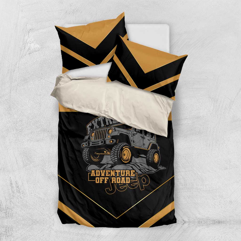 Jeep Of Road Bedding Set Rugged Terrain Adventure And Bold Yellow Accents