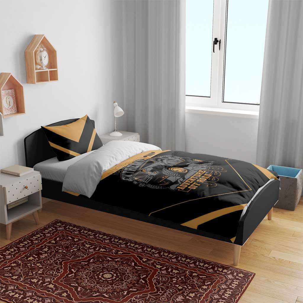 Jeep Of Road Bedding Set Rugged Terrain Adventure And Bold Yellow Accents