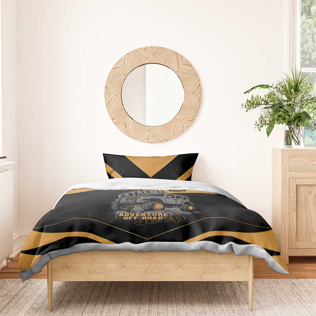 Jeep Of Road Bedding Set Rugged Terrain Adventure And Bold Yellow Accents