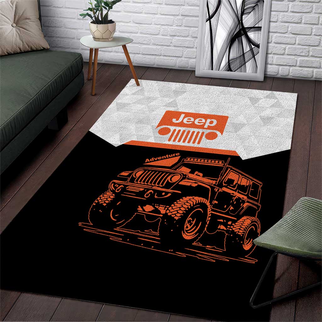 Jeep Adventure Off-Road Area Rug Geometric Gradient Graphic Style TS04