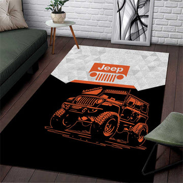 Jeep Adventure Off-Road Area Rug Geometric Gradient Graphic Style TS04