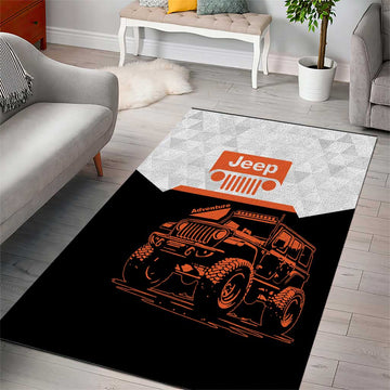 Jeep Adventure Off-Road Area Rug Geometric Gradient Graphic Style TS04