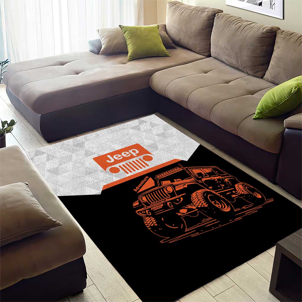 Jeep Adventure Off-Road Area Rug Geometric Gradient Graphic Style TS04