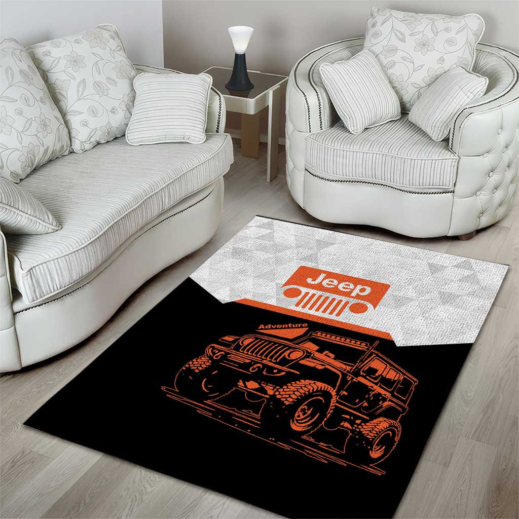 Jeep Adventure Off-Road Area Rug Geometric Gradient Graphic Style TS04