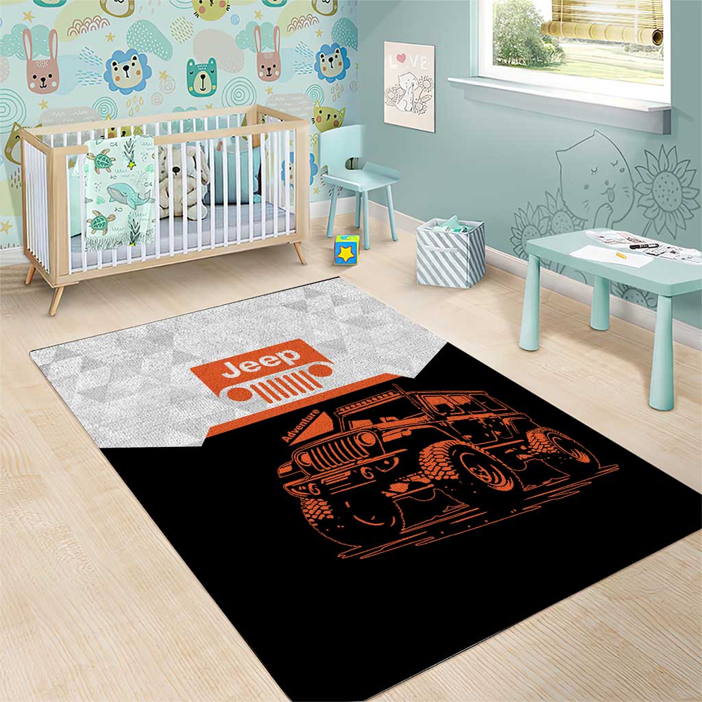 Jeep Adventure Off-Road Area Rug Geometric Gradient Graphic Style TS04