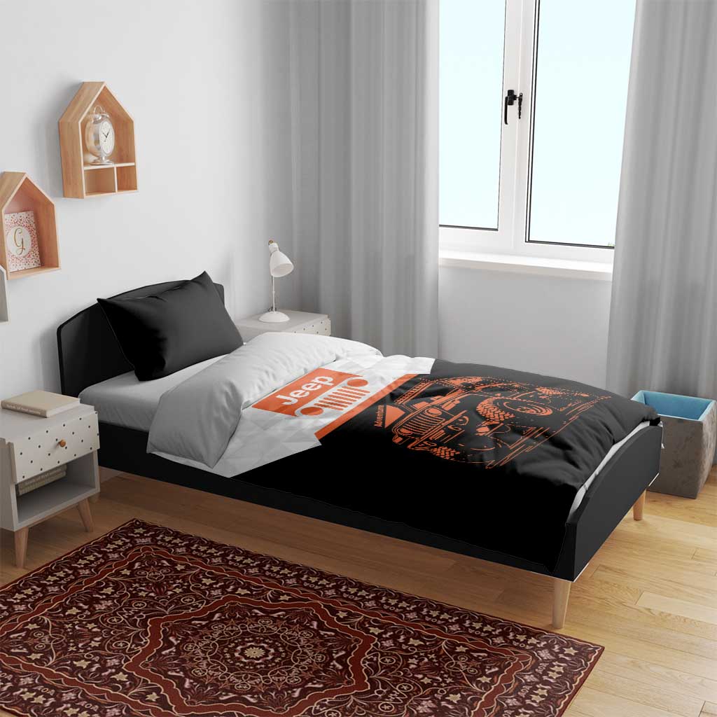 Jeep Adventure Off-Road Bedding Set Geometric Gradient Graphic Style