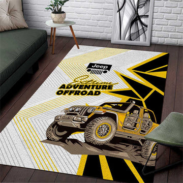Jeep Extreme Off-Road Adventure Area Rug Bold Retro Pop Art Style TS04