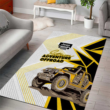 Jeep Extreme Off-Road Adventure Area Rug Bold Retro Pop Art Style TS04