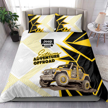 Jeep Extreme Off-Road Adventure Bedding Set Bold Retro Pop Art Style