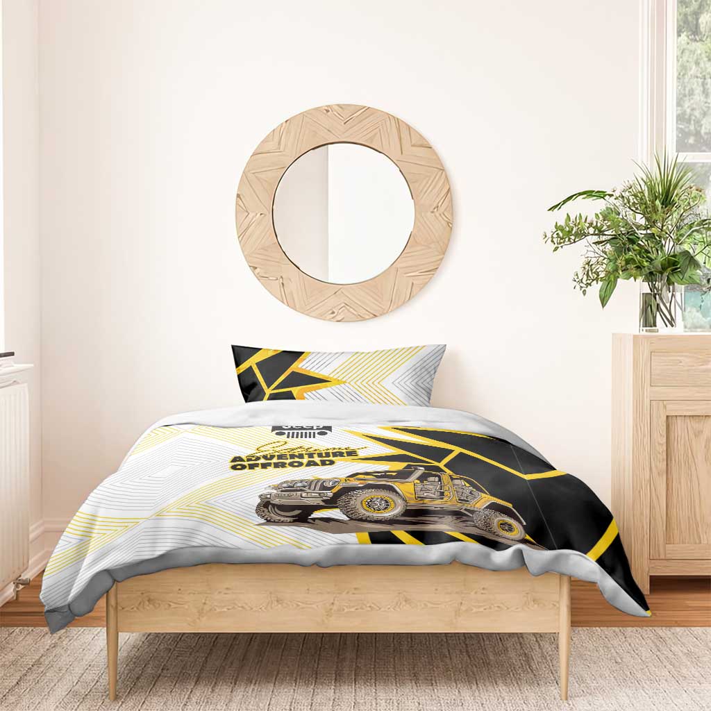 Jeep Extreme Off-Road Adventure Bedding Set Bold Retro Pop Art Style