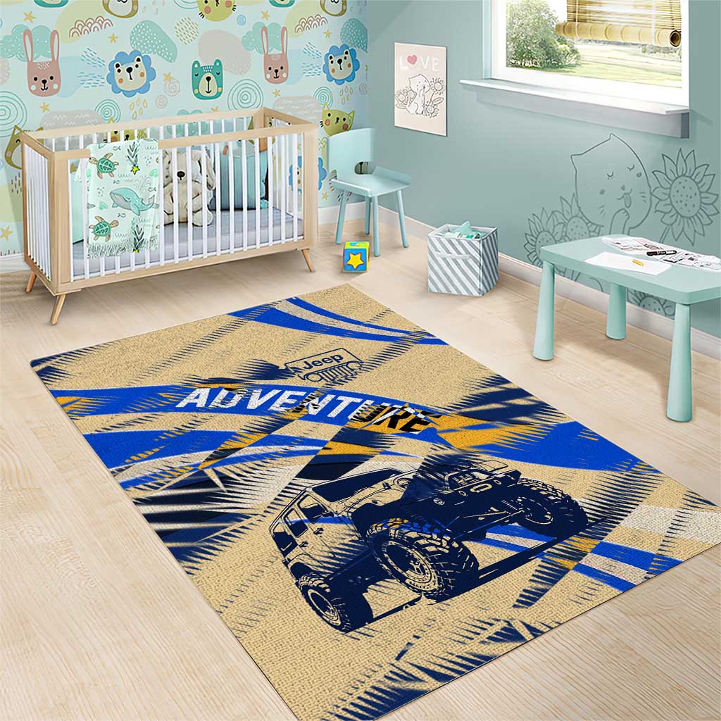 Jeep Off-Road Adventure Area Rug Grunge Plaid Graphic Style TS04