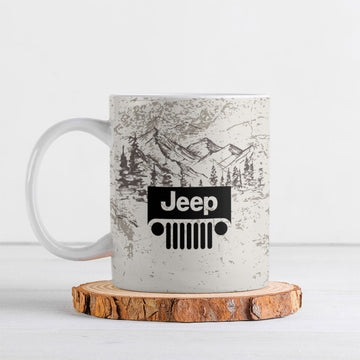 Old Man Jeep Off Road Ceramic Mug Never Underestimate Quote Vintage Mountain 4x4 Adventure
