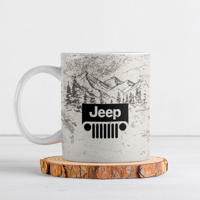 Old Man Jeep Off Road Ceramic Mug Never Underestimate Quote Vintage Mountain 4x4 Adventure
