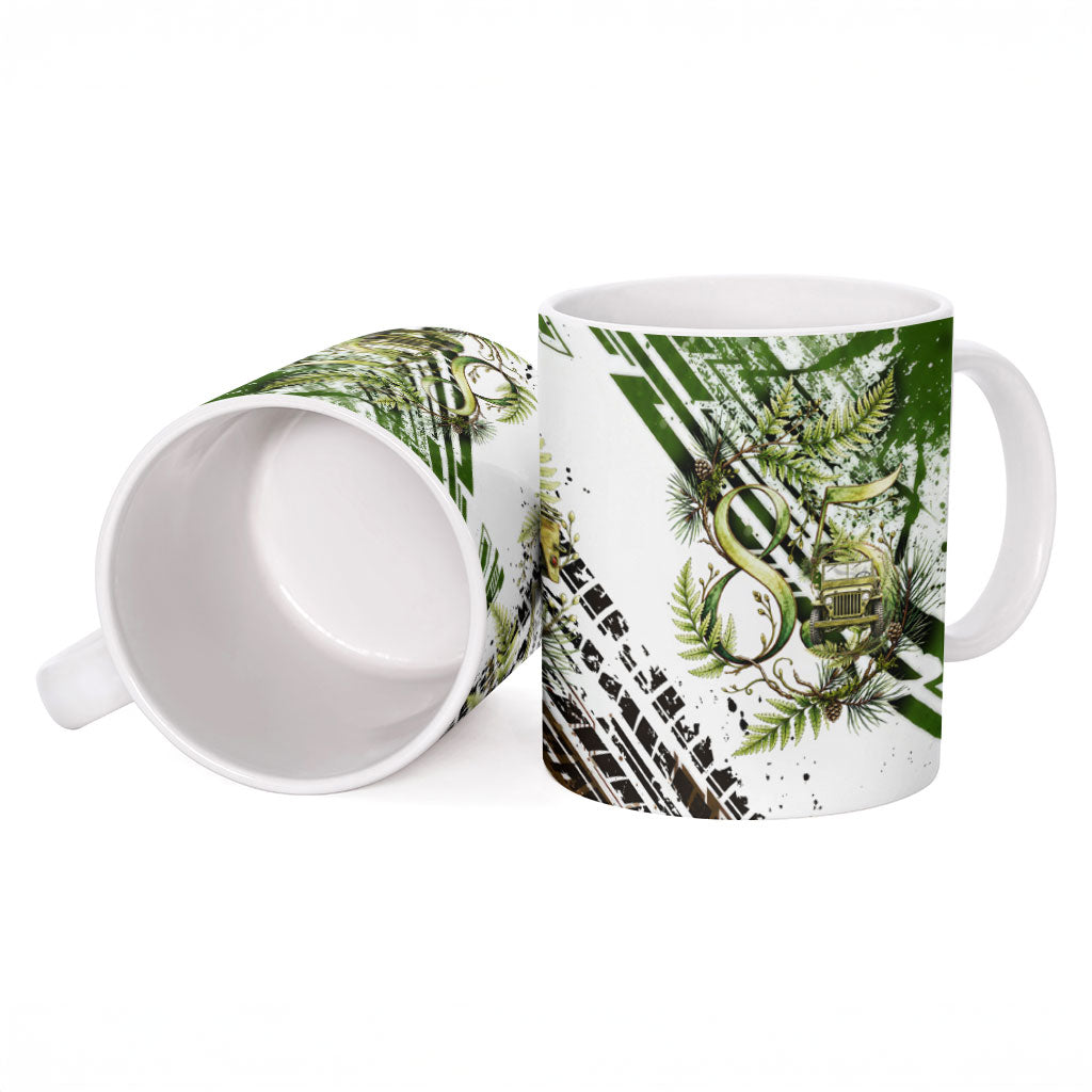 Jeep 85th Anniversary Off Road Car Ceramic Mug Watercolor Military Willys Offroad Vehicle Graphic Print
