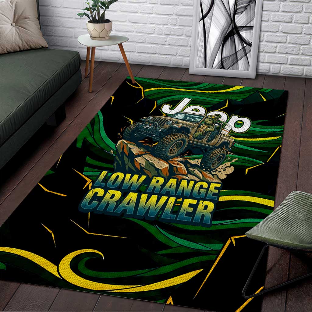 Adventure Turtle Jeep Off-Road Area Rug Bold Graphic Terrain Camo Style TS04