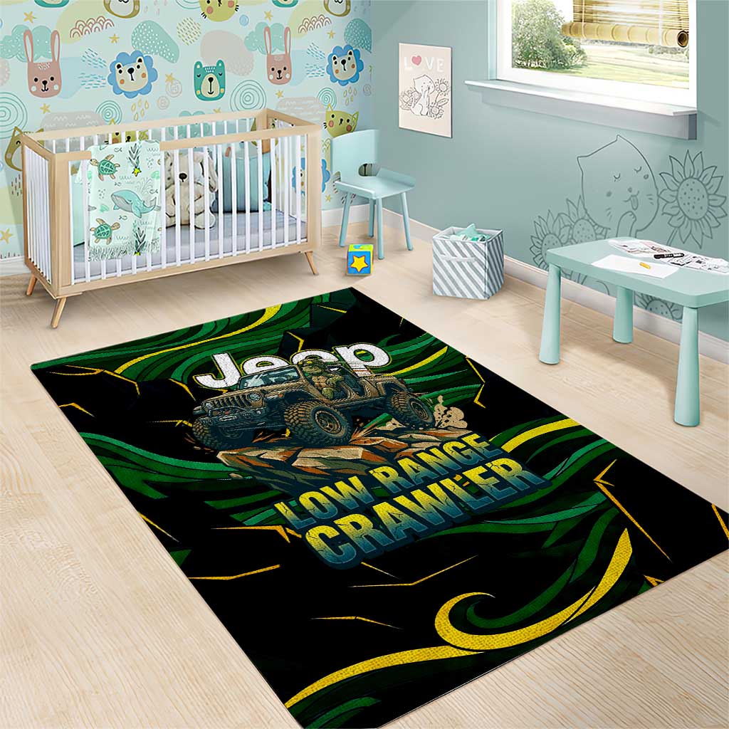 Adventure Turtle Jeep Off-Road Area Rug Bold Graphic Terrain Camo Style TS04