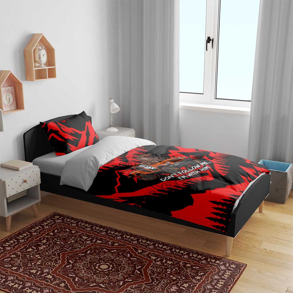 Bigfoot Jeep Legends Club Bedding Set Bold Wilderness Cartoon Style